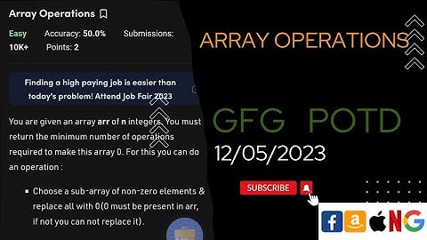 Array operations Easy Potd || @gfg @leetcode @CodeThurst