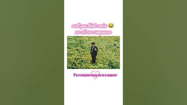 V is a composer every one is a composer #composer #v #bts