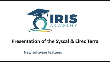 IRIS Instruments new software developments together with the Syscal Terra