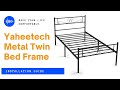 Yaheetech metal bed frame w scroll detailing installation guide bedframe