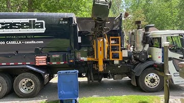 Casella Mack LR Labrie Automizer on a Trash Route in Tolland