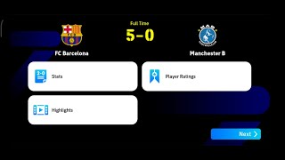 Barcelona 5-0 Manchester City  Efootball League matches..... #efootball2023 #efootball2024