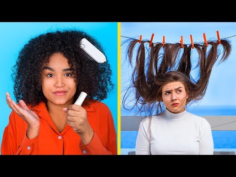 Problemas De Cabelo Curto vs Problemas Do Cabelo Longo / Problemas Engraçados De Cabelo Encaracolado