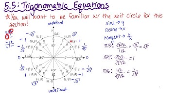 5.5 Trigonometric Equations