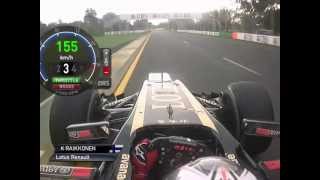 Kimi Raikkonen onboard last Lap - Australia 2013