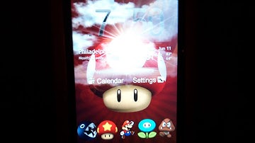 HTC HD2 THEME Weather Widgets Mario Wallpaper and Icons IPOD TOUCH