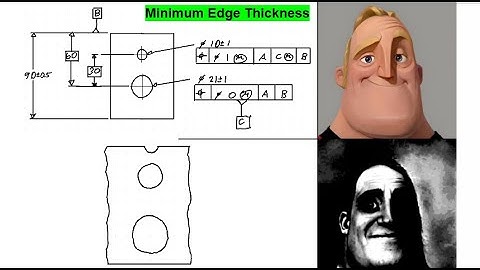ASME Y14.5 Minimum Edge Thickness Example 1