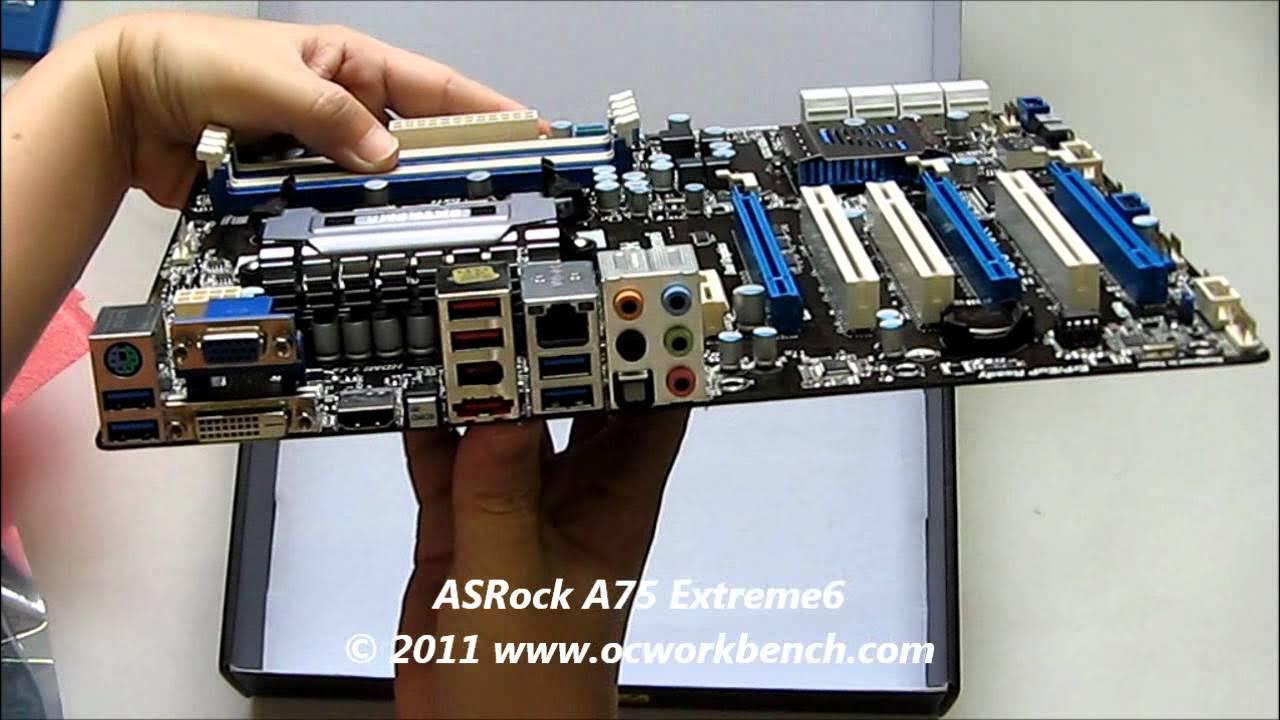 Unboxing the ASRock A75 Extreme6 AMD LIano Socket FM1 motherboard - YouTube