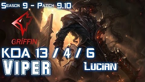 GRF Viper LUCIAN vs DRAVEN ADC - Patch 9.10 KR Ranked