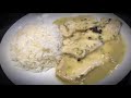 Escalopinas de pollo  al vino blanco