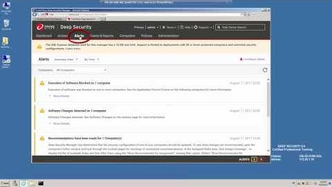 2 Deep Security  Web Console Tour