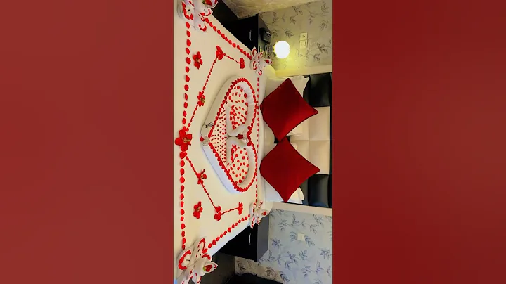 Flower Beddecoration and Towel Art🥀🥀#love #art #flowerbed #flower #decoration #trending #shorts 🥀