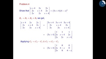 03 - Properties of determinants (Problems)