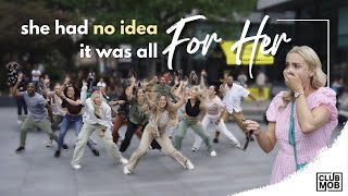 Dancer Shocks Girlfriend with Crazy Flash Mob Proposal  all their friends join in!