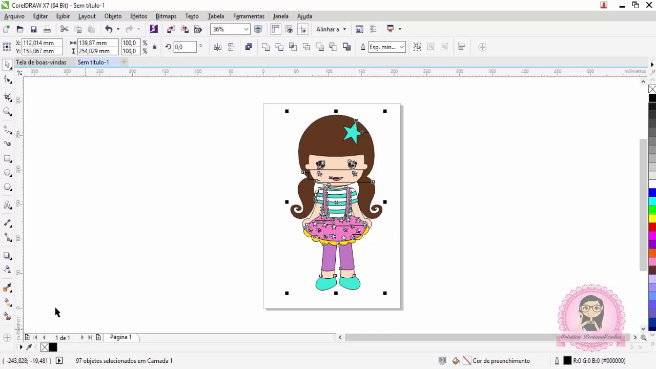 como criar desenhos para revista de colorir coreldraw youtube