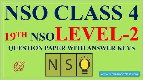 NSO CLASS-4 Level 2 | 19th National Science Olympiad SOLVED PAPER question paper with answer keys
