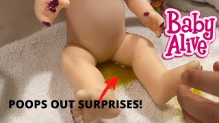 Baby Alive POOPS Out SURPRISE (Baby Alive Doll Toy Actually Grows up - Diapers Ran Out!)