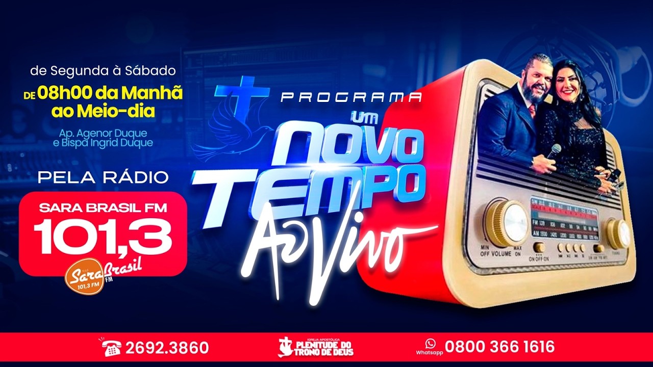 PROGRAMA UM NOVO TEMPO - 11/03/26 - APÓSTOLO AGENOR DUQUE E BISPA INGRID DUQUE - IAPTD AO VIVO