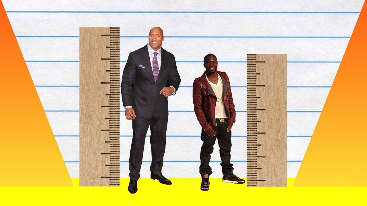 How Much Taller? - Dwayne The Rock Johnson vs Kevin Hart! 