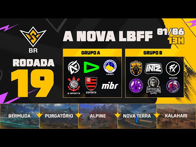 A NOVA LBFF🚨FFWS BR 🏆RODADA 19 - GRUPOS A e B | LBFF 🚨 #FREEFIRE class=