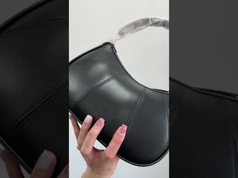 Сумка жіноча Hobo Bag Fine Grain Cow Leather Black, видео 1