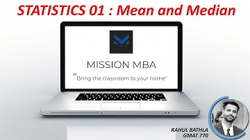 01 STATISTICS: MEAN & MEDIAN | GMAT QUANT FREE LECTURES | Q-51 | MISSION MBA | LIVE ONLINE CLASSES