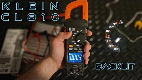 New Klein CL810 backlit clamp meter overview.