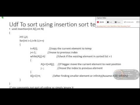 insertion sort presentation