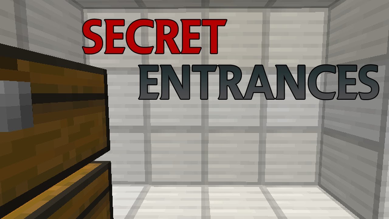 Minecraft - Secret Entrance Tutorial (Minecarts) - YouTube