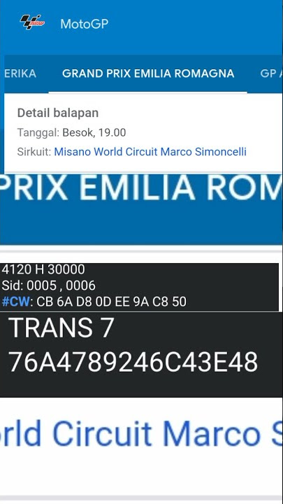 kode bisskey motogp Trans7 telkom SpoTv Measat