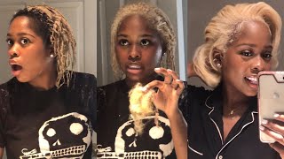 Bleaching my relaxed hair at home (a mess)