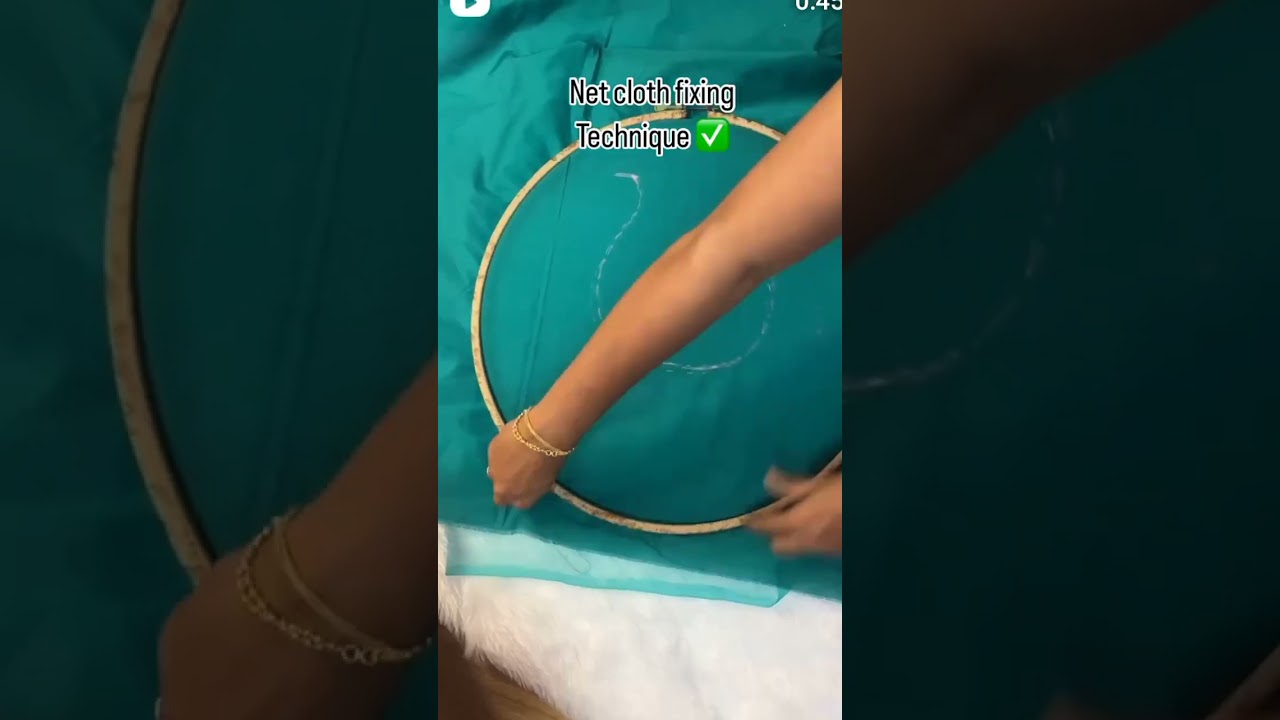 How to fix Net cloth in Embroidery frame 