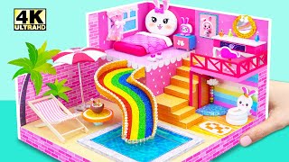DIY Make Summer Resort Bunny Villa has Water Slide & Swimming Pool from Clay ❤️ DIY Miniature House
