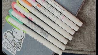 Swatching new Mildliners in my Sterling Ink Swatch journal