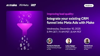 [Webinar] Higher lead quality: Integrate your CRM funnel into Meta Ads with Make