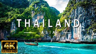 FLYING OVER THAILAND  (4K UHD) - Calming Music With Wonderful Natural Landscapes For Relaxation