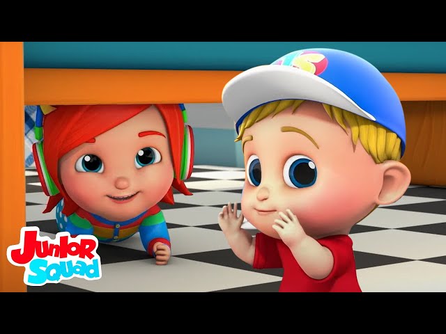 Peek a boo | Educação para crianças | Junior Squad Português | Musica infantil | Pré escola