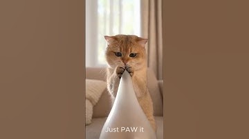 😹 | Wait till the end! | Cat Blows Balloon in 4K #shorts #cat #funny