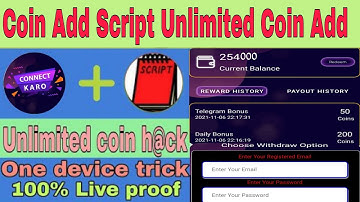 💥Connect karo app coin add script | connect karo unlimited refer trick|one device trick Rahultricks🔥