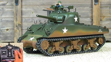 UNBOXING! RC SCALE MODEL RTR TANK SHERMAN M4A3 TORRO IR PRO-EDITION! *FIRST TEST