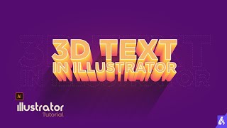 3D Text Blend Effect ll Illustrator Tutorial