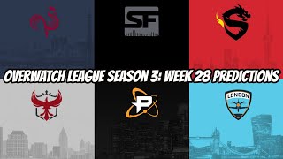Overwatch League Season 3 Week 28 Predictions