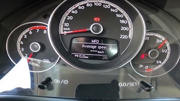 How to Find and Reset Average Speed, and Trip Info in Volkswagen Up! ( 2011 - now )