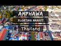 Thailand. Amphawa Floating Market Aerial View From Drone. Vacation Travel Concept #shorts