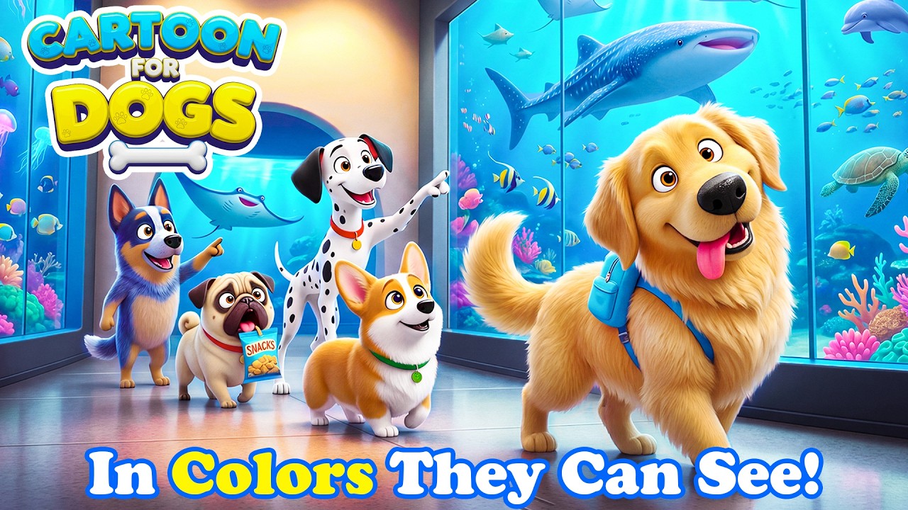 Dogs See Color Cartoon Aquarium Dreamscape with Cartoon DogsππΆEntertainment Videos in Colors ...