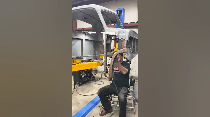 Cutting out the inner cowl on the passenger side of the 1947 Chevy Truck!