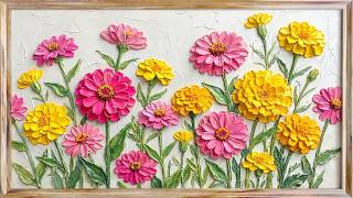 Pink & Yellow Zinnias Garden | Luxury Floral Screensaver 4K