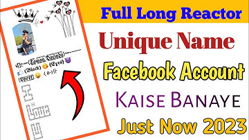 How To Create Emoji + Reactor Unique Name Facebook Account 2023 || Stylish Fb Id Kaise Banaye 2023