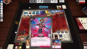 KEYFORGE 🔑 playing a game on tabletop simulator