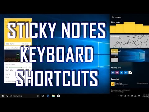 nitrogen Tilsvarende klodset Windows 10 Tips - STICKY NOTES KEYBOARD SHORTCUTS - YouTube